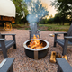 Outdoor Firepit and Grill for Glamping in Nebraska