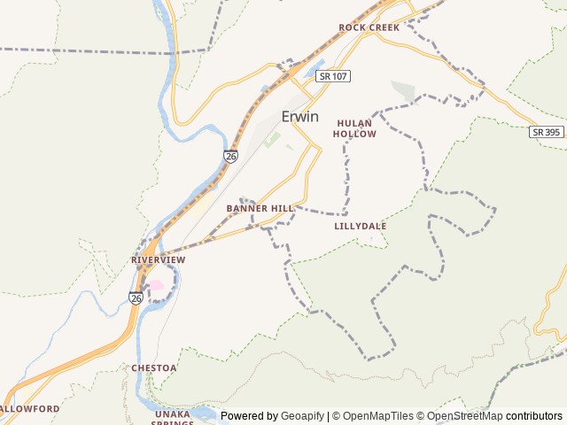 Map for Family Friendly Fun-Mobile! near Erwin, TN