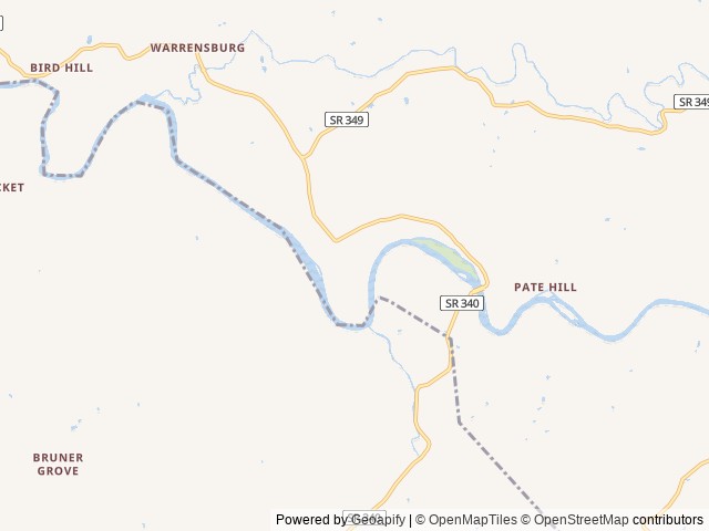 Map of Heavenly Hills Nature Retreat location at Midway, TN, United States