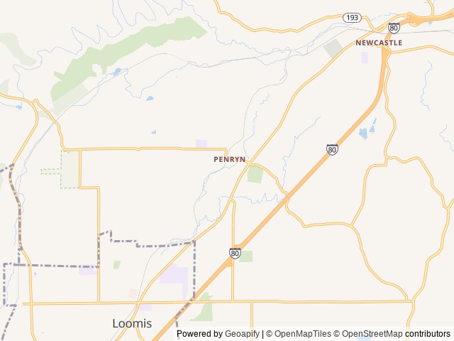 Map for 2021 Thor Motor Coach Four Winds 24F near Penryn, CA