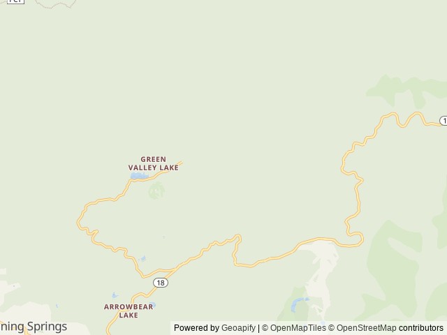 Map of Green Valley location at Fawnskin, CA, United States