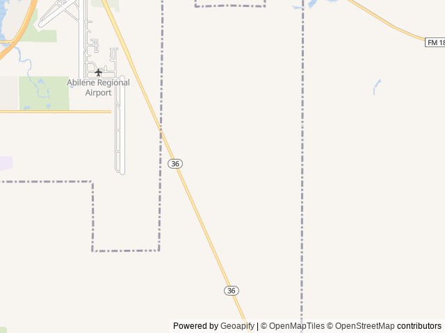 Map of Cottages at the Frontier location at Abilene, TX, United States