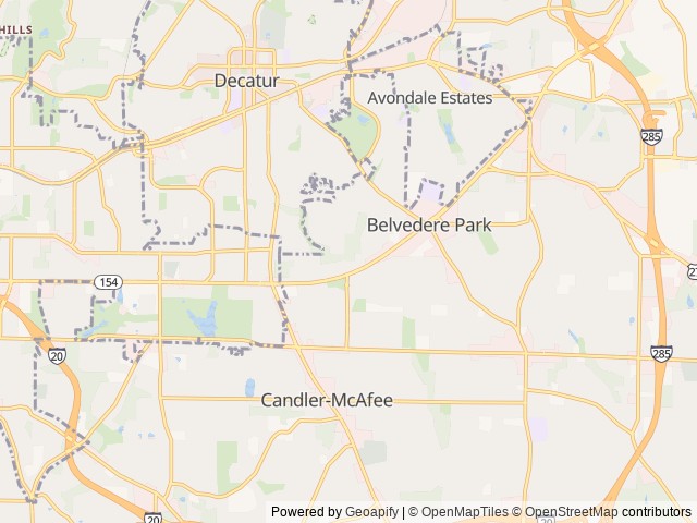 Map for Compact Easy to Drive & Park Mercedes Winnebago near Decatur, GA