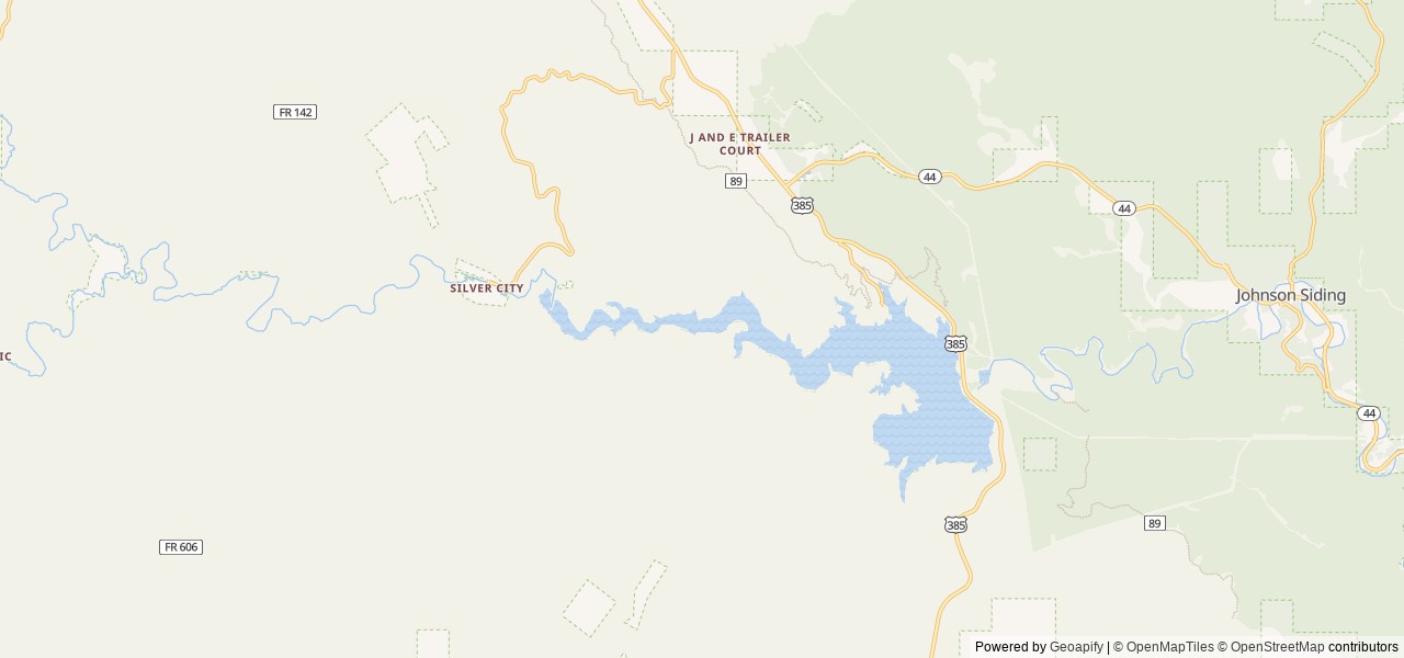 Map of Pactola Reservoir Campground location at Hill City, SD, United States