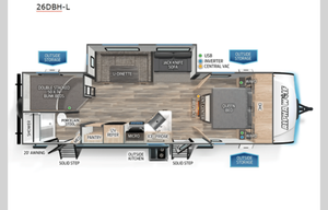2023 Forest River RV Cherokee Alpha Wolf 26DBH-L