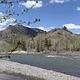 Wapiti Campground, North Fork Shoshone River,  mountains in background