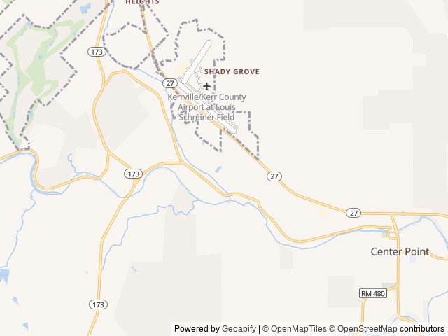 Map of Old River Road RV Resort location at Kerrville, TX, United States
