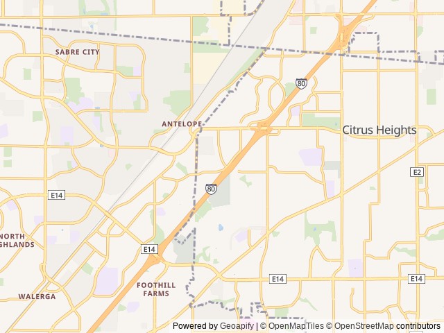 Map for 2024 Coleman 17B - Boho Bungalow near Citrus Heights, CA