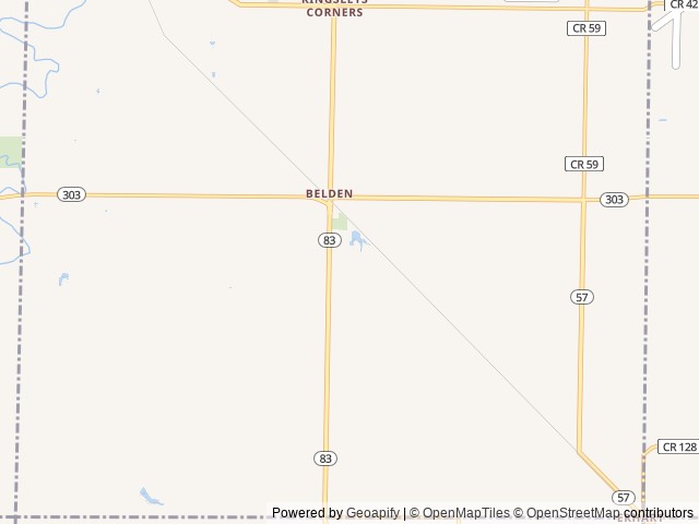 Map of American Wilderness Campground location at Seville, OH, United States