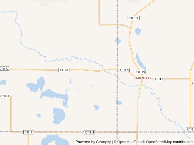 Map of Oakwood Campground location at Wild Rose, WI, United States