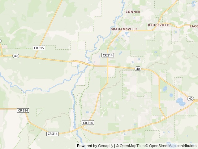 Map of Wilderness RV Resort location at Silver Springs, FL, United States