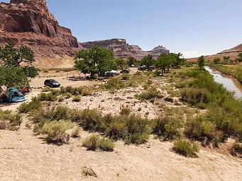 Campground along river