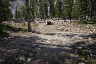 One of Two Tent Pads at Site 3 (Double Site) - View From Tent Pad Looking Toward Campsite