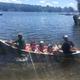 family in a canoe