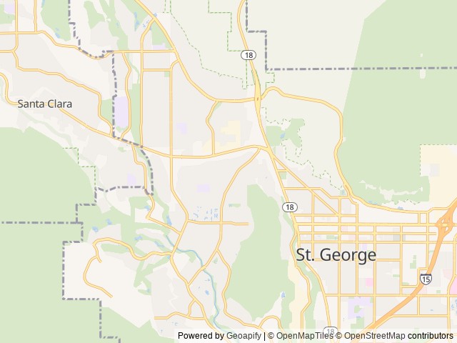 Map for The Cozy Horizon near St. George, UT