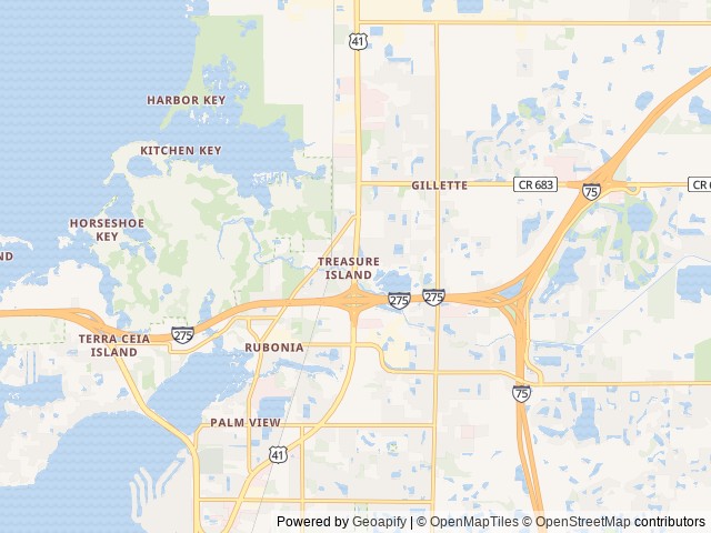 Map of Winterset RV Resort location at Palmetto, FL, United States