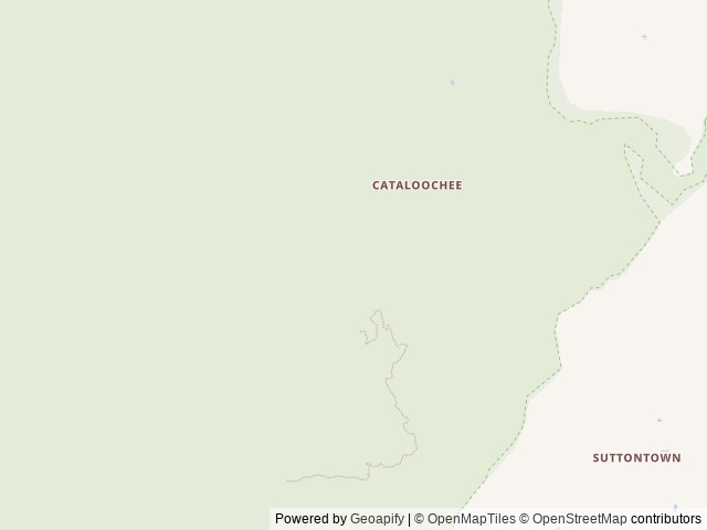 Map of Cataloochee Campground location at Waynesville, NC, United States