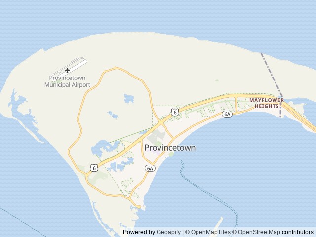 Map of Dune’s Edge Campground location at Provincetown, MA, United States