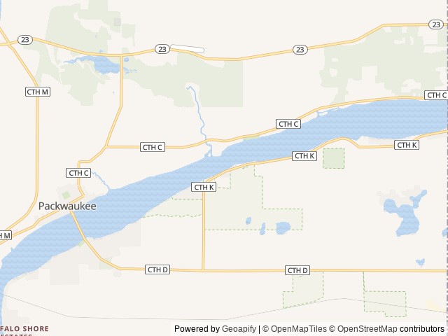Map of Ox Creek Resort location at Montello, WI, United States