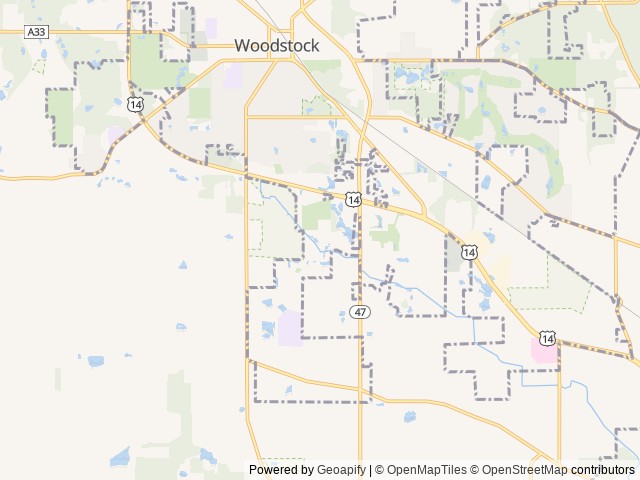 Map for Loaded 2021 Grey Wolf 23DBH – Family Ready! near Woodstock, IL