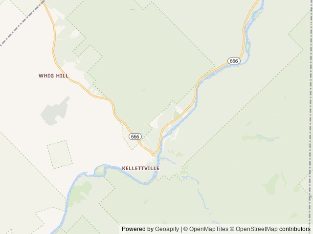 Map of Kellettville Recreation Area (PA) location at Tionesta, PA, United States