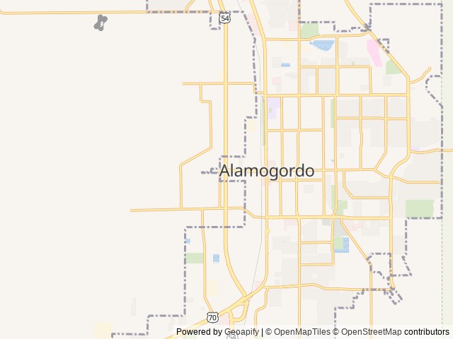 Map of 575 RV Park location at Alamogordo, NM, United States