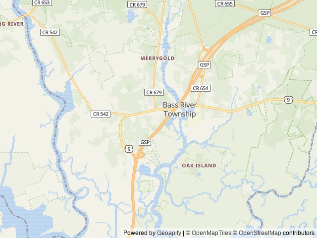 Map of Chips Folly Family Campground location at New Gretna, NJ, United States