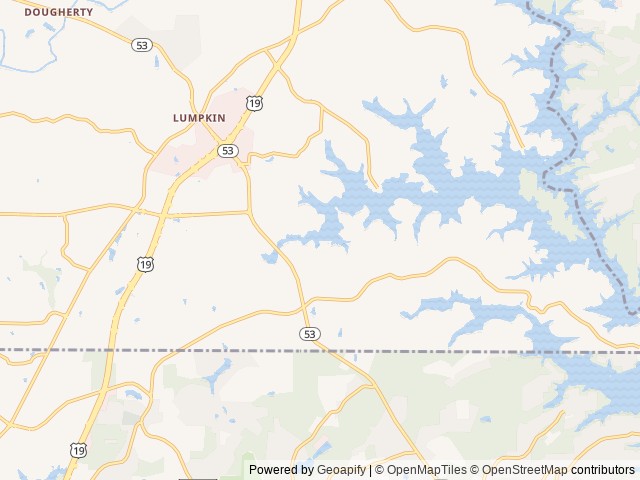 Map of Thompson Creek Park Shelter (GA) location at Dawsonville, GA, United States