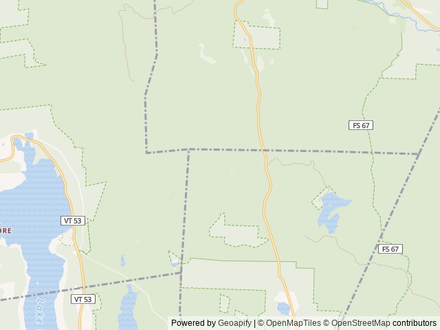 Map of Moosalamoo Campground location at Rochester, VT, United States