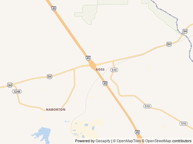 Map of Love's RV Stop-Mansfield LA 858 location at Mansfield, LA, United States