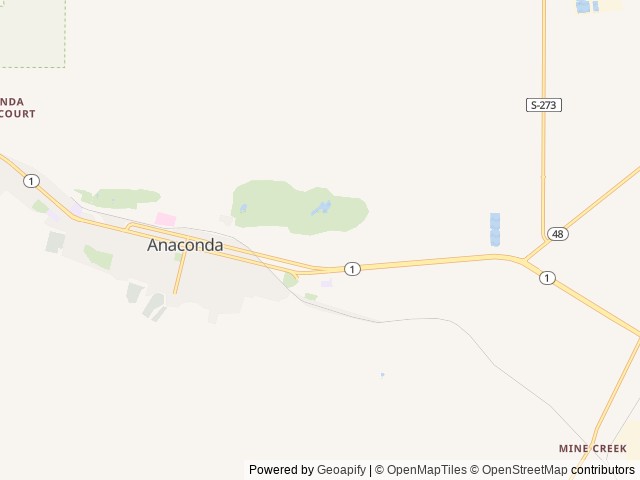 Map of Copper Court RV Park | Anaconda, MT location at Anaconda, MT, United States