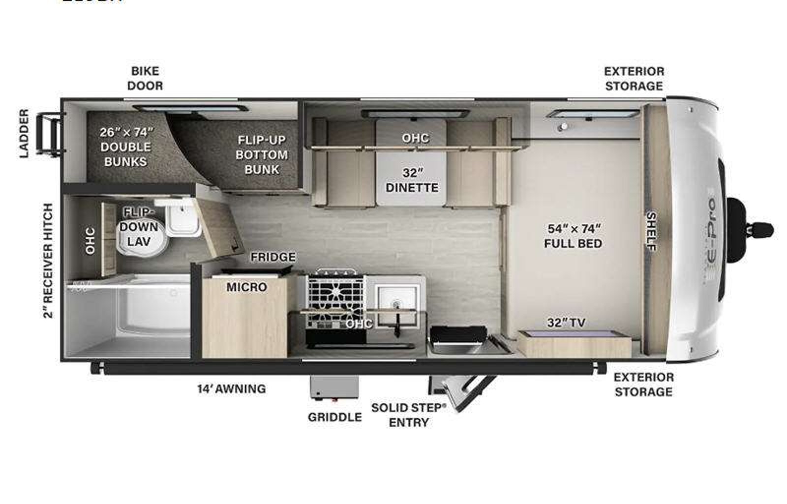 2024 Forest River RV Flagstaff E-Pro E19BH