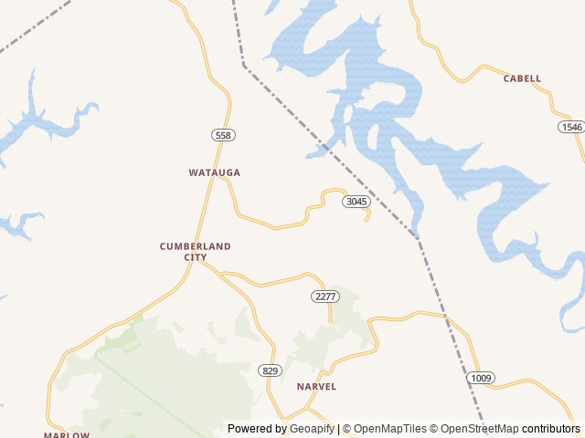 Map for Perfect Family Friendly Rental near Albany, TN