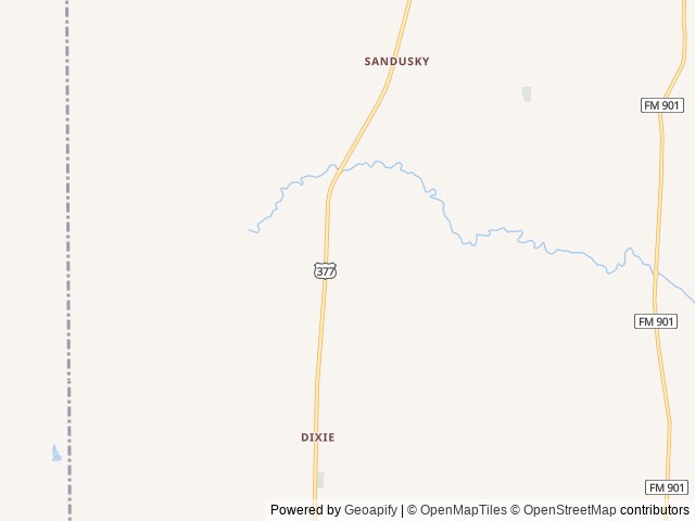 Map of Queen and Duke RV Resort location at Whitesboro, TX, United States
