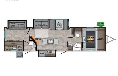 #24_Trailer w/ king, bed 4 bunks & outside kitchen