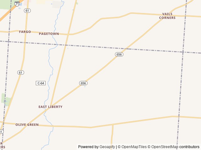 Map of Sunbury/Columbus North KOA location at Berlin Township, OH, United States