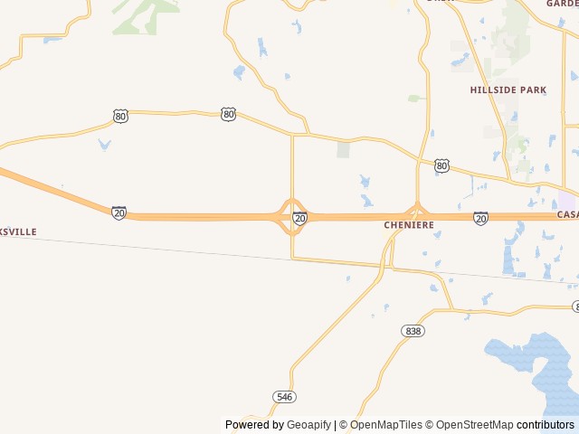 Map of Sunset Cove Rv Resort location at West Monroe, LA, United States
