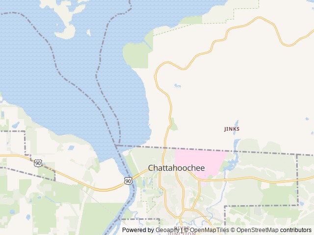 Map of Eastbank location at Bainbridge, GA, United States
