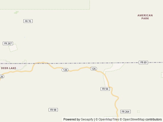 Map of Rio De Las Vacas Campground location at Cuba, NM, United States