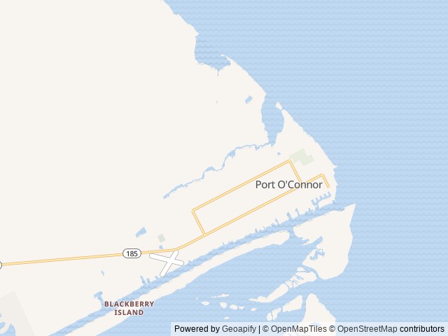 Map of Beacon 44 RV Park location at Port O'connor, TX, United States
