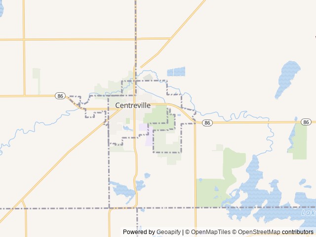 Map of St. Joseph County Grange Fair location at Centreville, MI, United States