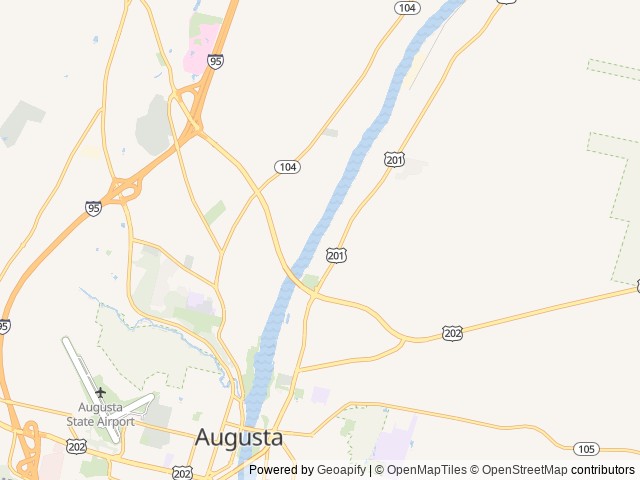 Map for coyote lifestyle near Augusta, NH