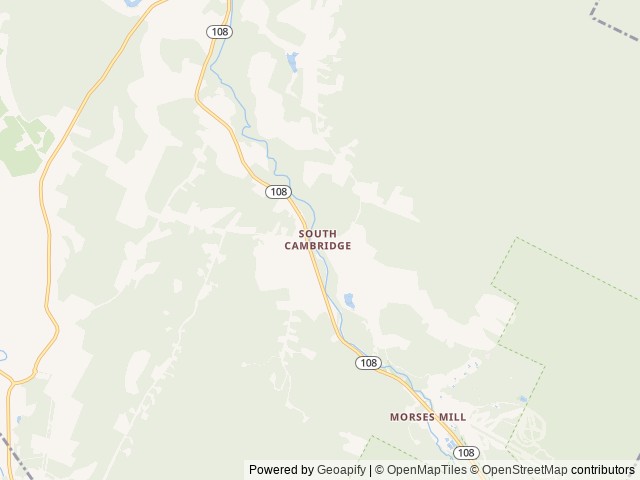 Map of Brewster River Campground location at Jeffersonville, VT, United States