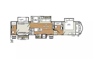 2017 2 Bed/2 Full Ba 43' 5th Wheel + Pool and Hot Tub Option + 2 Bed / 2 Ba House Option