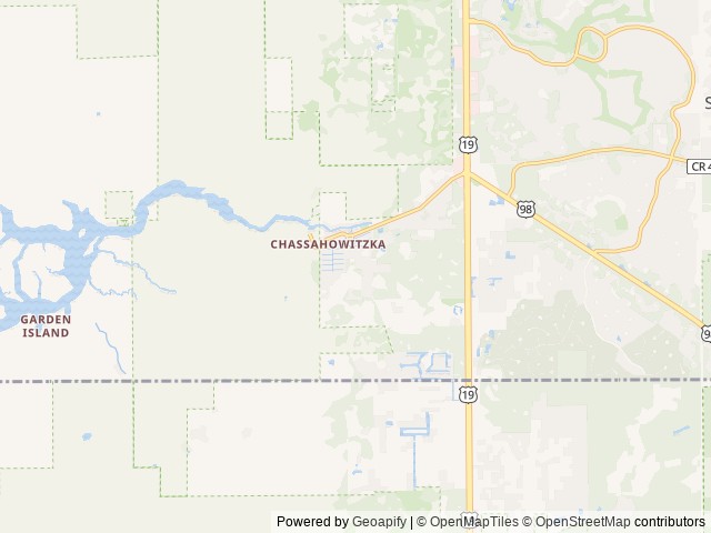 Map of Seven Sisters Campground location at Homosassa, FL, United States