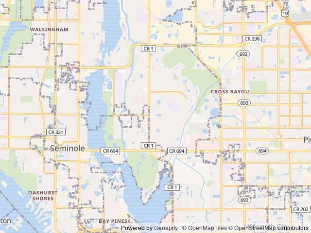 Map for 2020 Grand Design Momentum G-Class near Seminole, FL