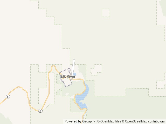 Map of Elk Creek Pavilion (Clearwater Nf) location at Potlatch, ID, United States