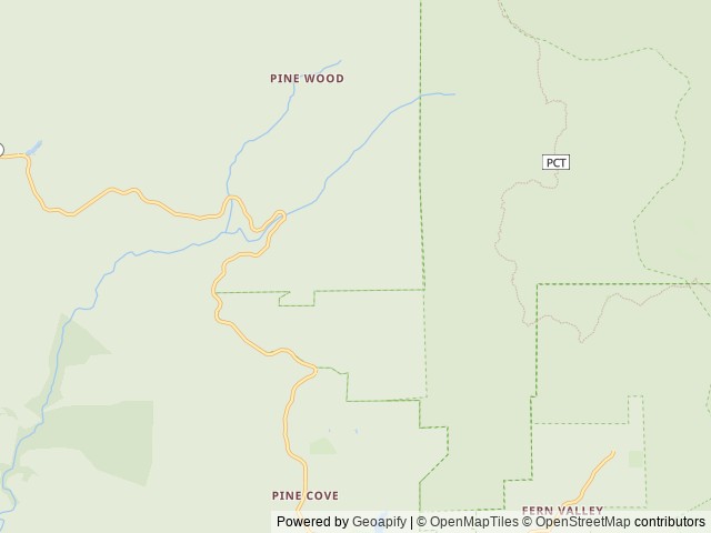 Map of Marion Mountain location at Idyllwild, CA, United States