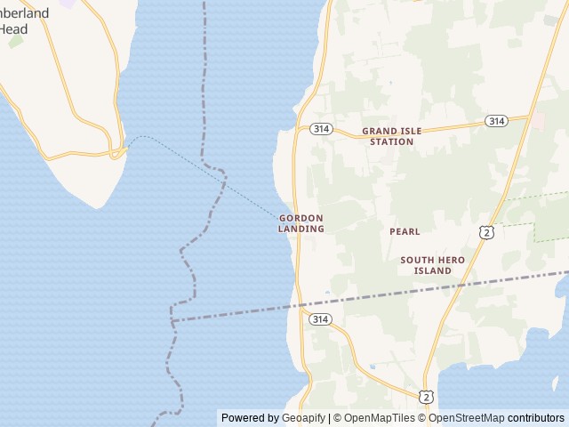 Map of Champlain Resort Adult Campground location at Grand Isle, VT, United States
