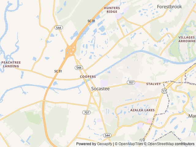 Map for Shadow Cruiser Bunkhouse near Myrtle Beach, NC